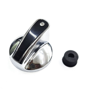 Mando Grifo Gas Ø60mm Eje Ø8mm Color Plata