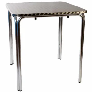 Mesa de aluminio repujado — 70 × 70 cm