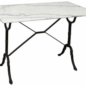 Mesa de mármol rectangular — 100 × 60 cm
