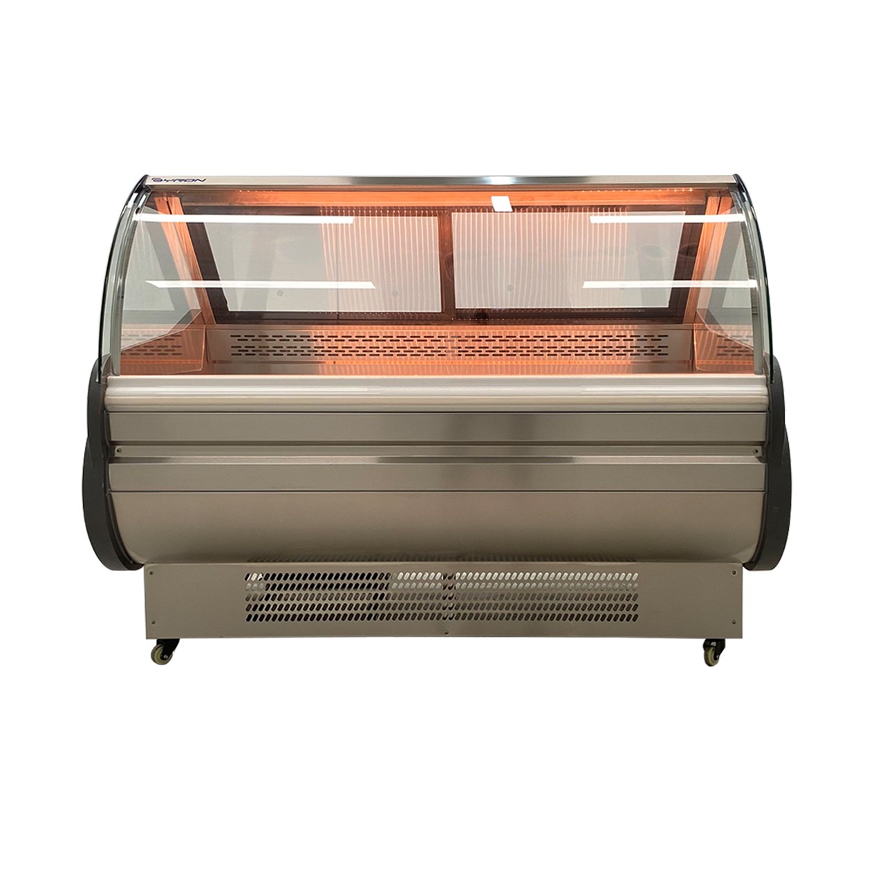 Vitrina Charcutera Color acero –1500 x 1050 x 1200 mm – Cristal Curvo