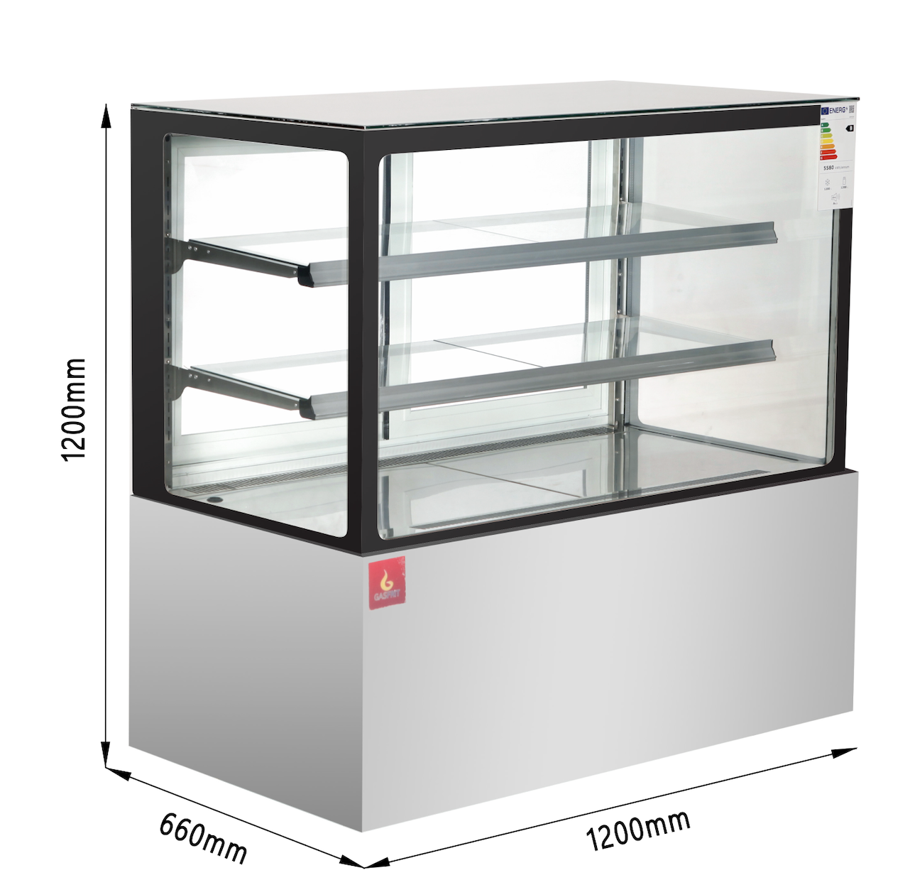 Vitrina refrigerada expositora 1200 x 660 x 1200 mm - Imagen 2