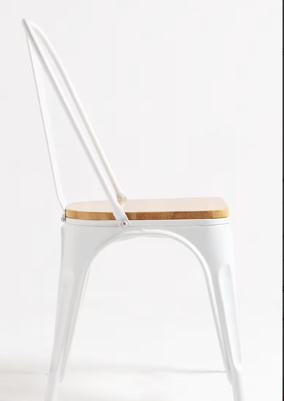 silla tolix con madera blanca - Imagen 3