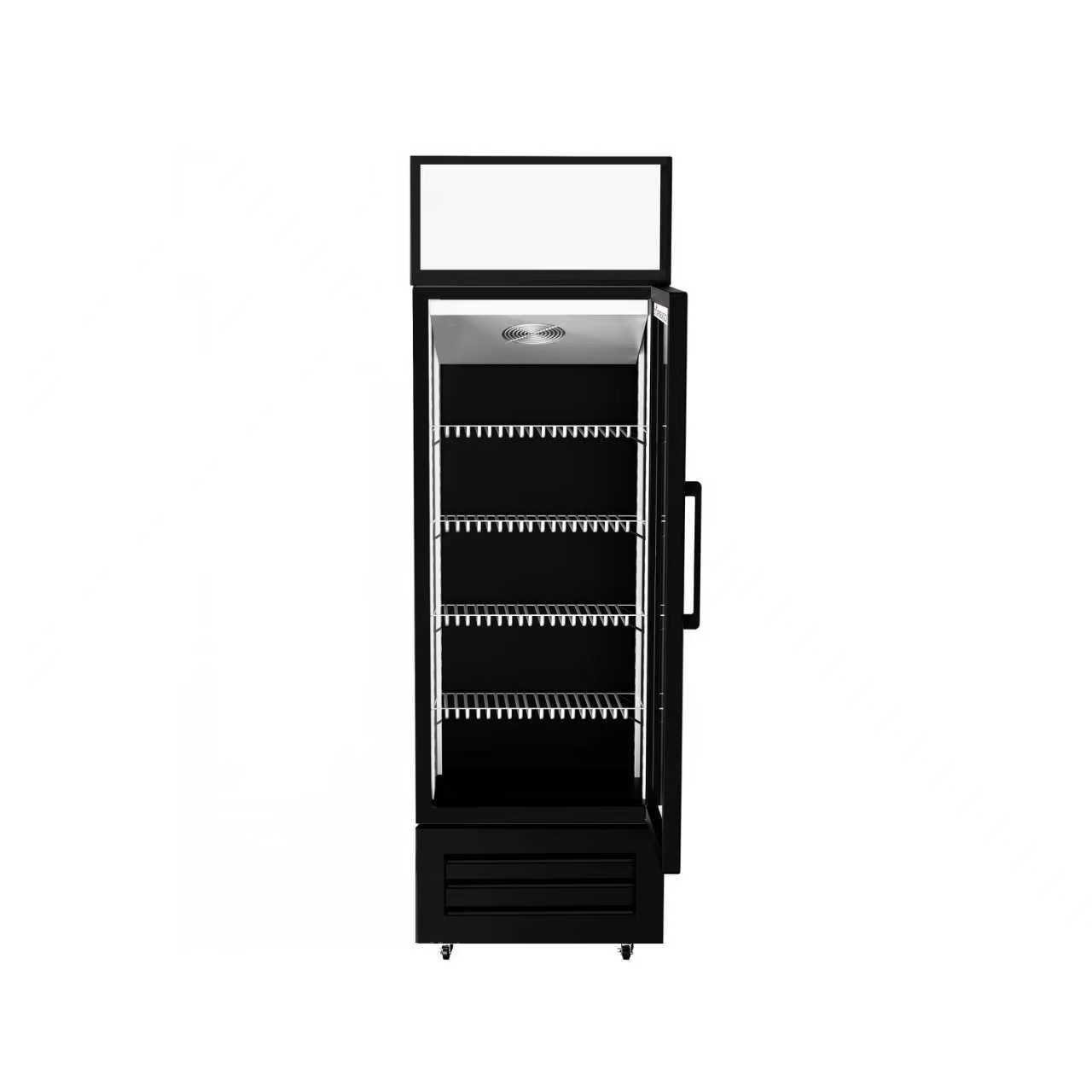 Armario expositor refrigerado 1 puerta 260 litros negro