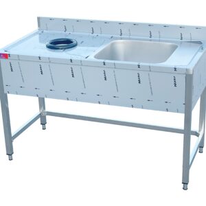 Fregadero 1 seno 1 hueco basura 1800 x 750 x 850 + 100 mm
