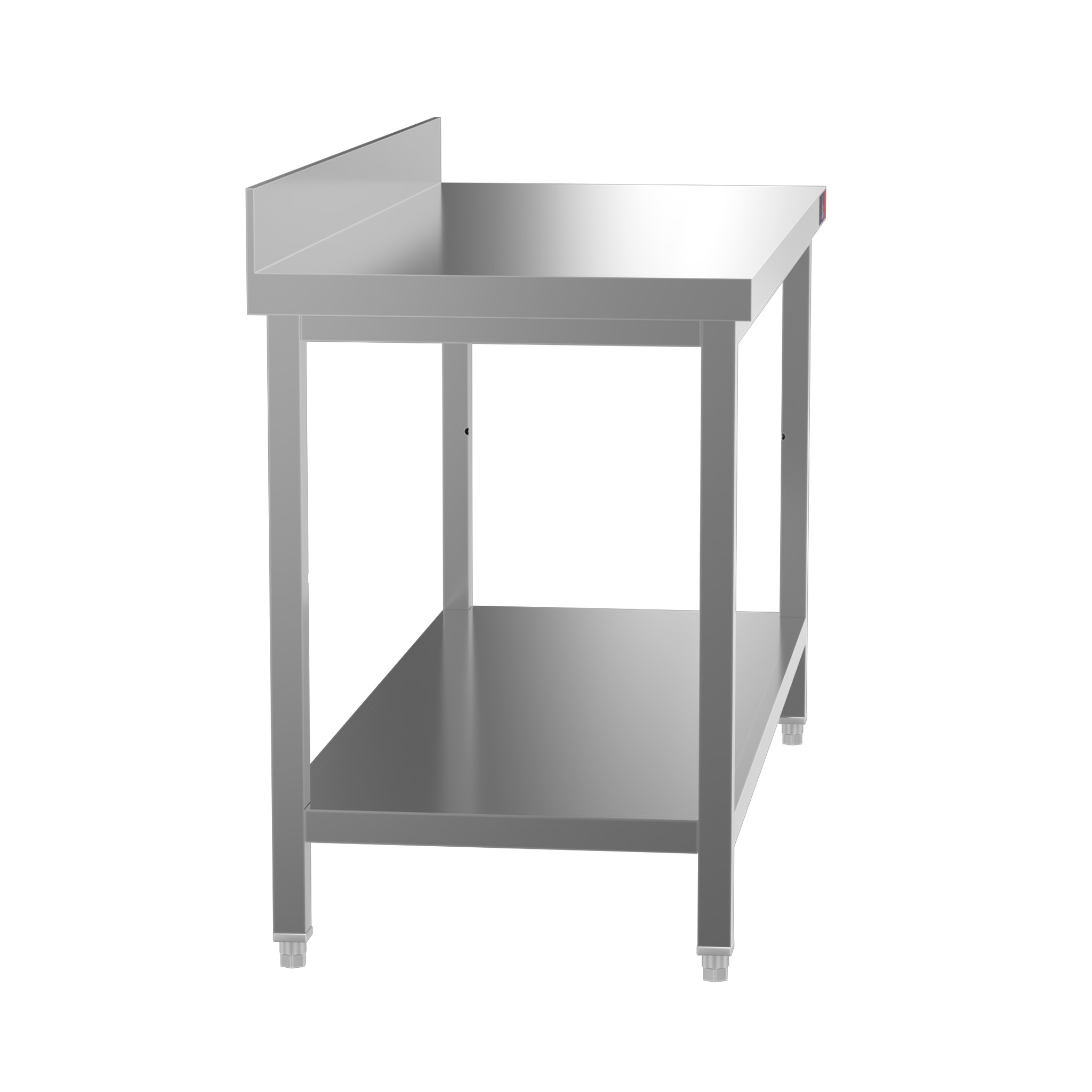 Mesa de trabajo para cocina profesional de acero inoxidable mural 800 x 600 x 850 + 100 mm - Imagen 4