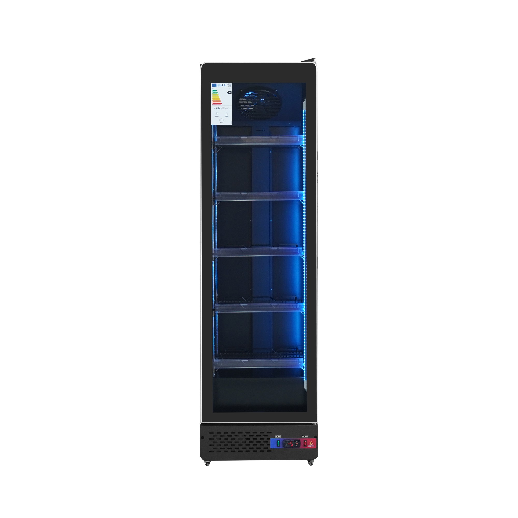 Armario expositor 1 puerta de cristal SUBZERO negro