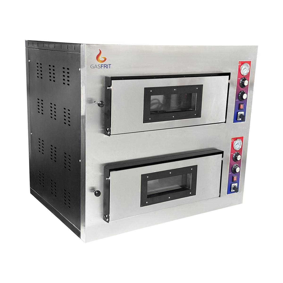 Horno de gas 2 planta 4 + 4 pizzas x 33 cm