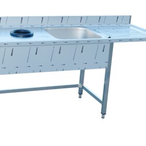 Fregadero 1 seno 1 hueco basura 1800 x 750 x 850 + 100 mm
