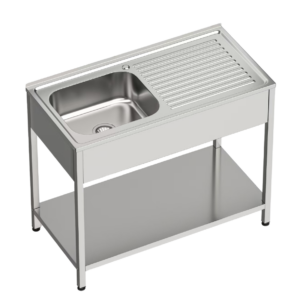 Fregadero 1 seno y 1 escurridor 1000 x 500 x 850 mm