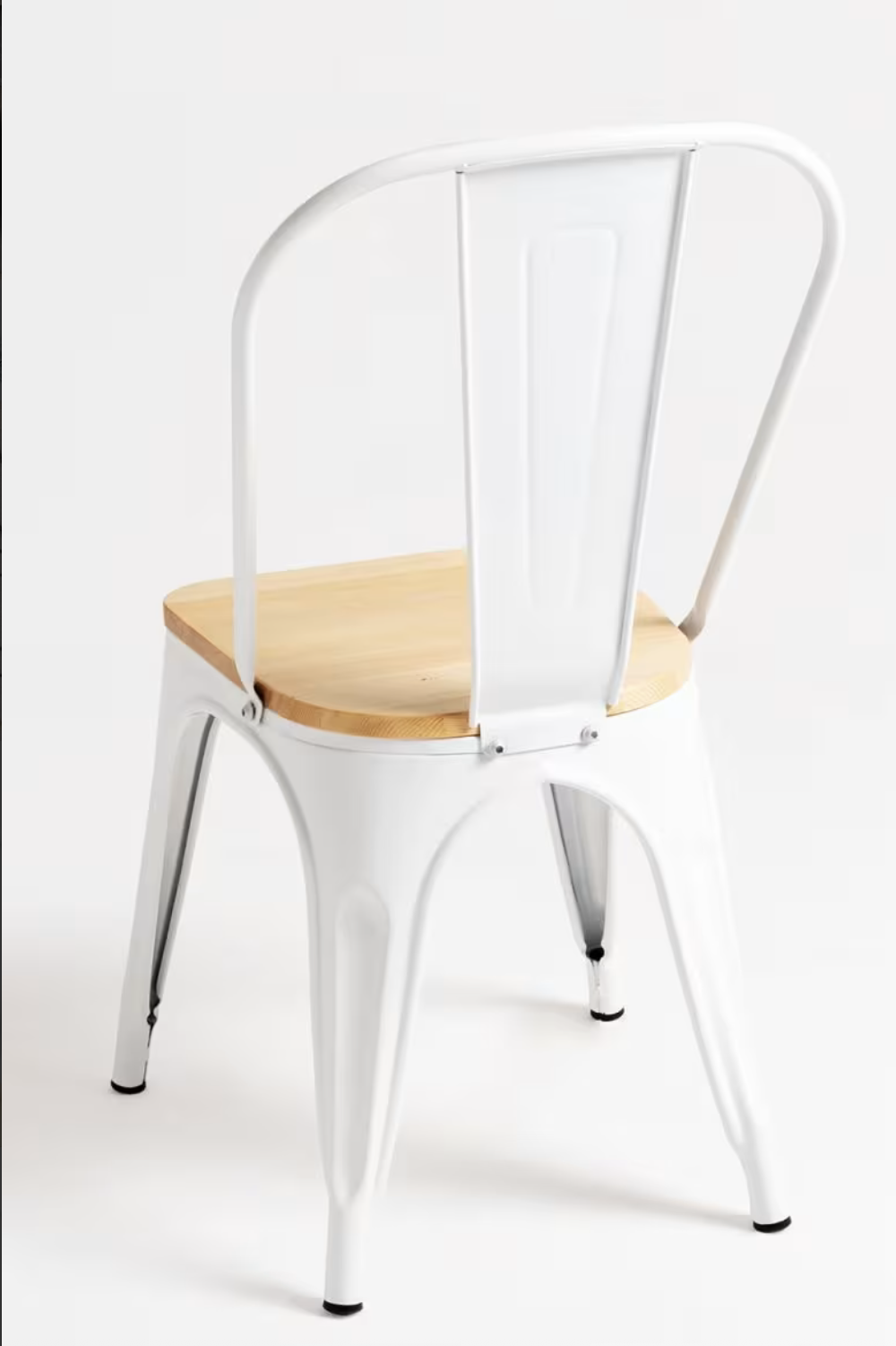 silla tolix con madera blanca - Imagen 2