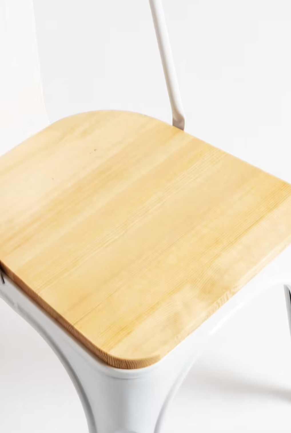 silla tolix con madera blanca - Imagen 4