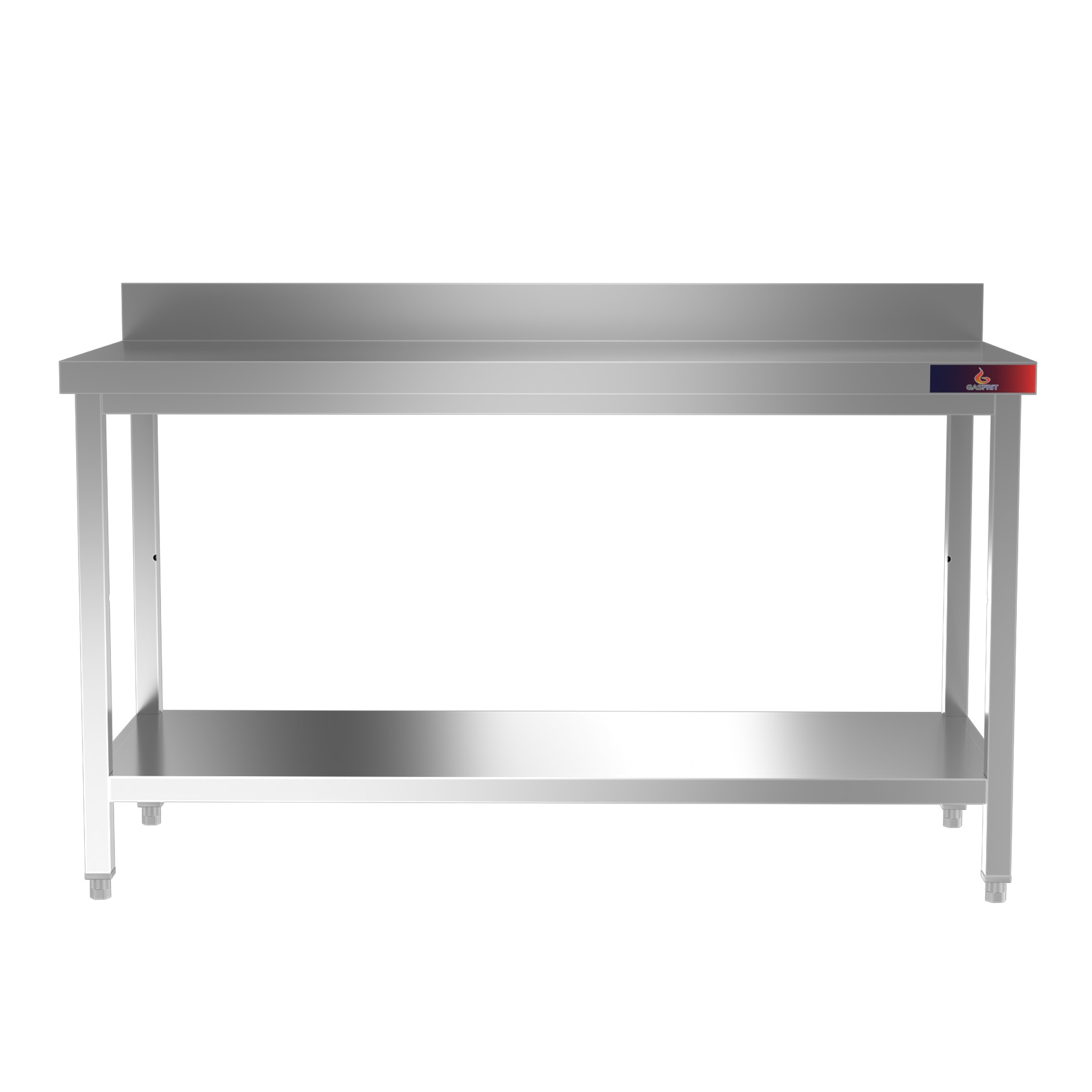 Mesa de trabajo para cocina profesional de acero inoxidable mural 800 x 600 x 850 + 100 mm - Imagen 3