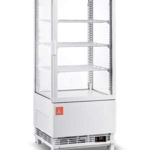 Armario 4 caras de cristal refrigerado blanca 78 L