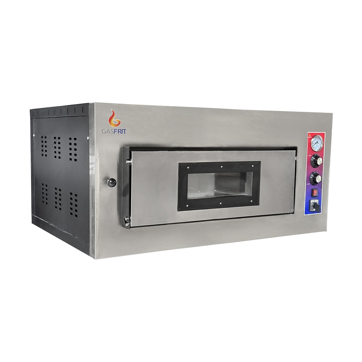 Horno de pizza a gas 1 planta 6 pizzas x 33 cm