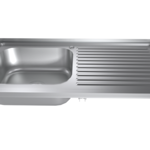 Fregadero 1 cuba 1 escurridor sin bastidor 800 x 500 x 300 mm