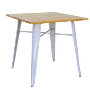 mesa baja tolix blanca 800 x 800 x 760 mm