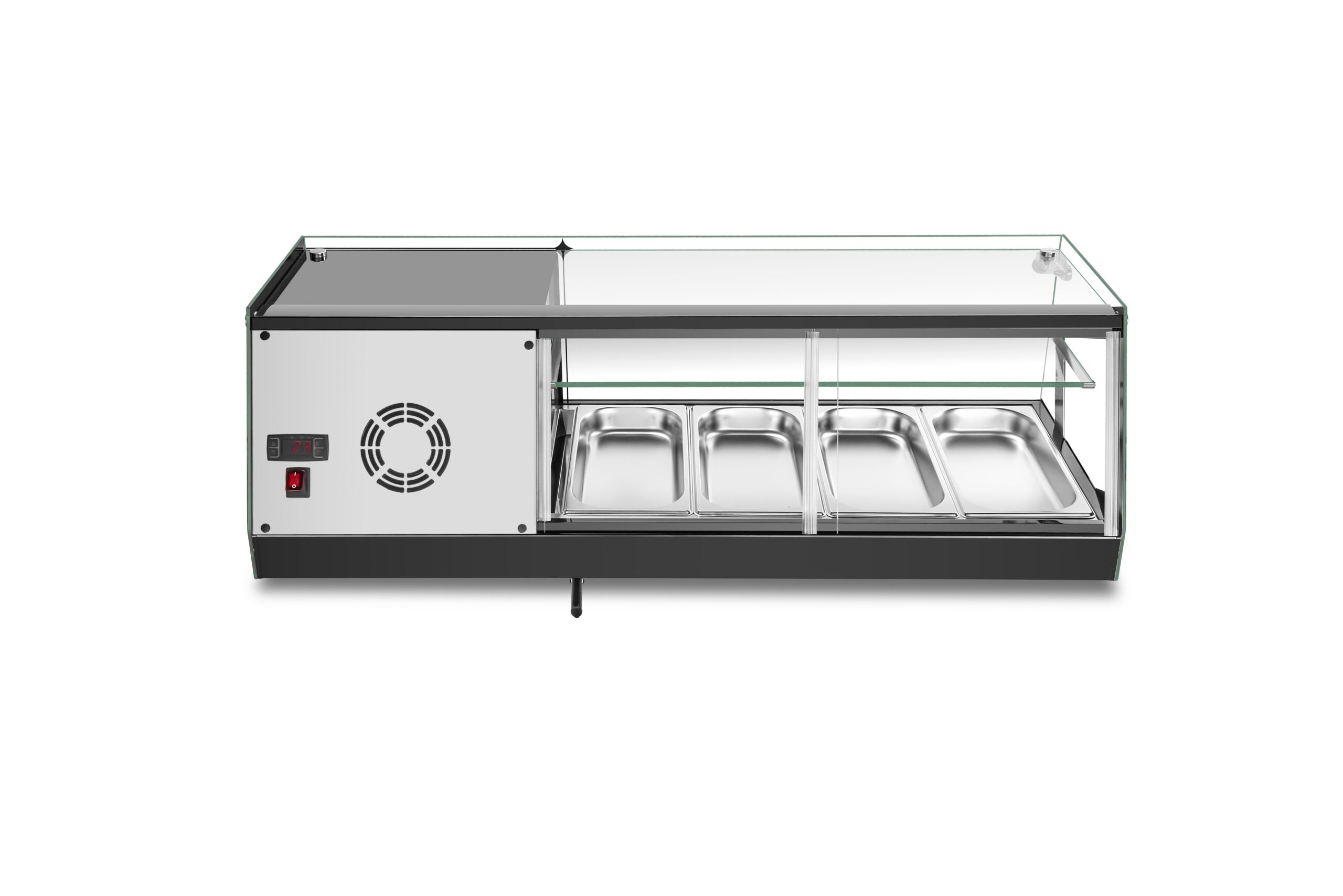 Vitrina expositora refrigerada 4 bandejas 2 plantas - Imagen 4
