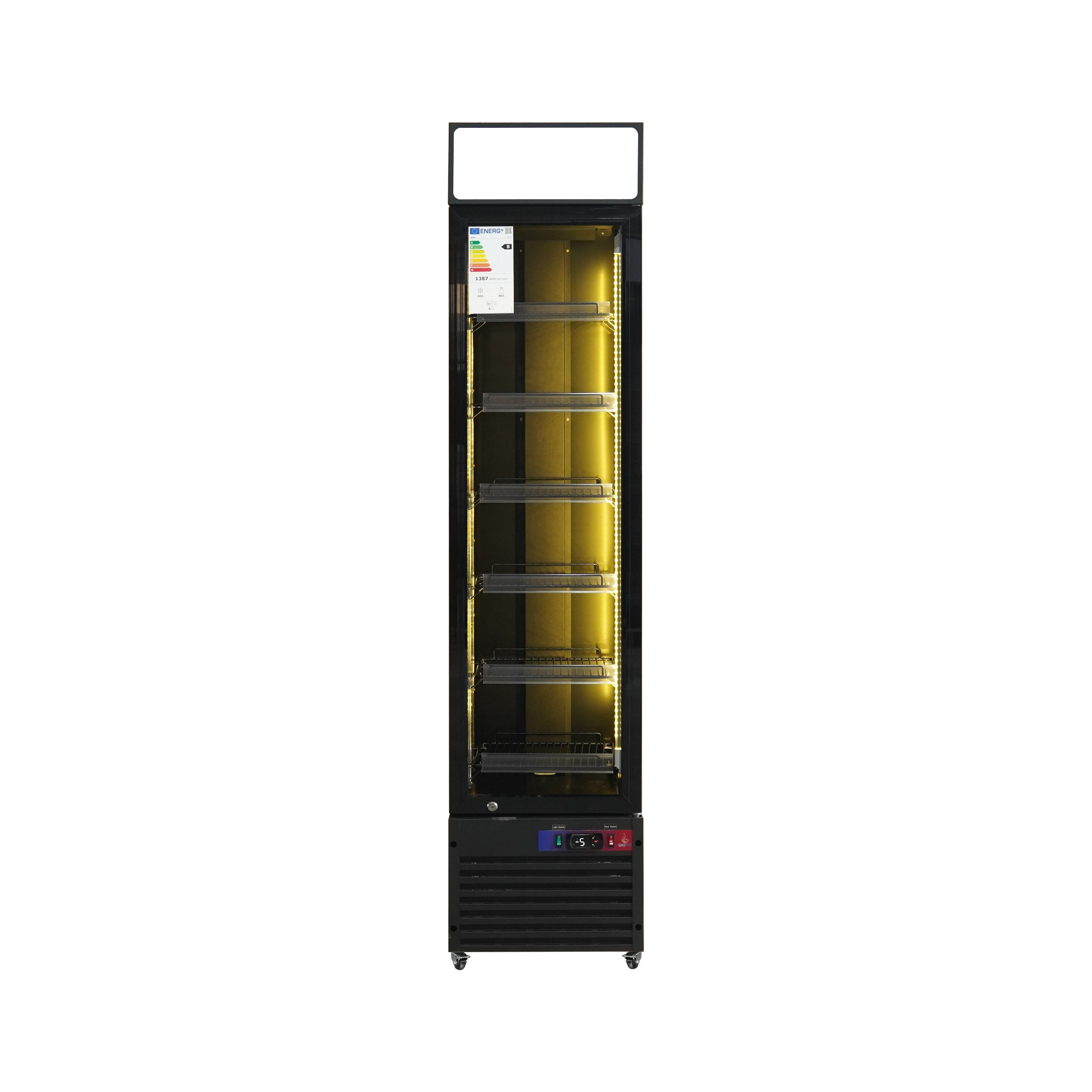 Armario expositor refrigerado 1 puertas cristal Slim - Imagen 4
