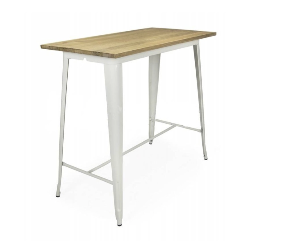 mesa alta tolix blanca 1200 x 600 x 1080 mm - Imagen 2