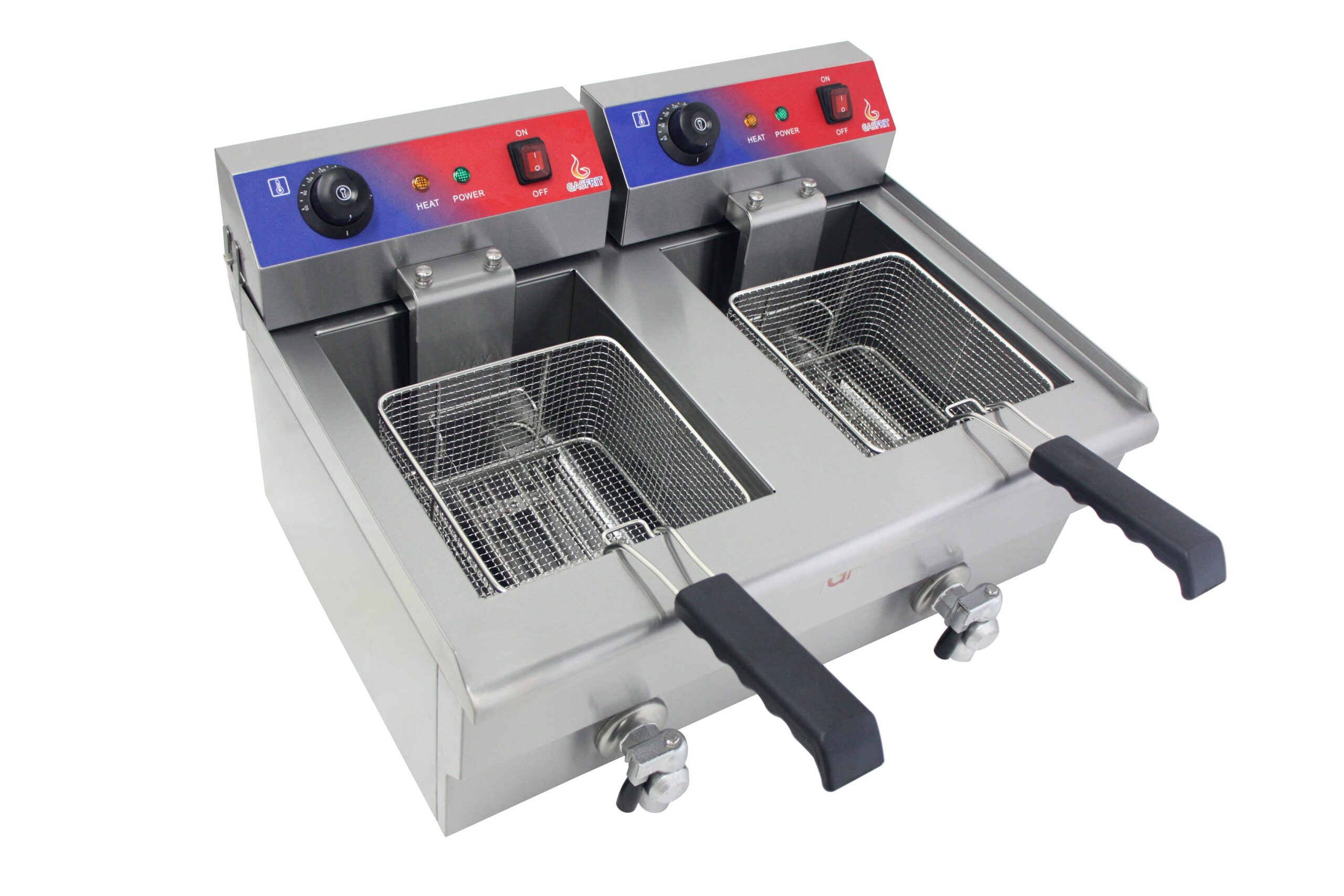 Freidora electrica 13 + 13 litros con termostato E.G.O - Imagen 3