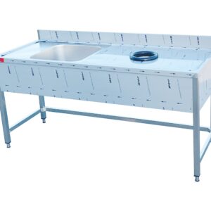 Fregadero 1 seno 1 hueco basura 1800 x 750 x 850 + 100 mm