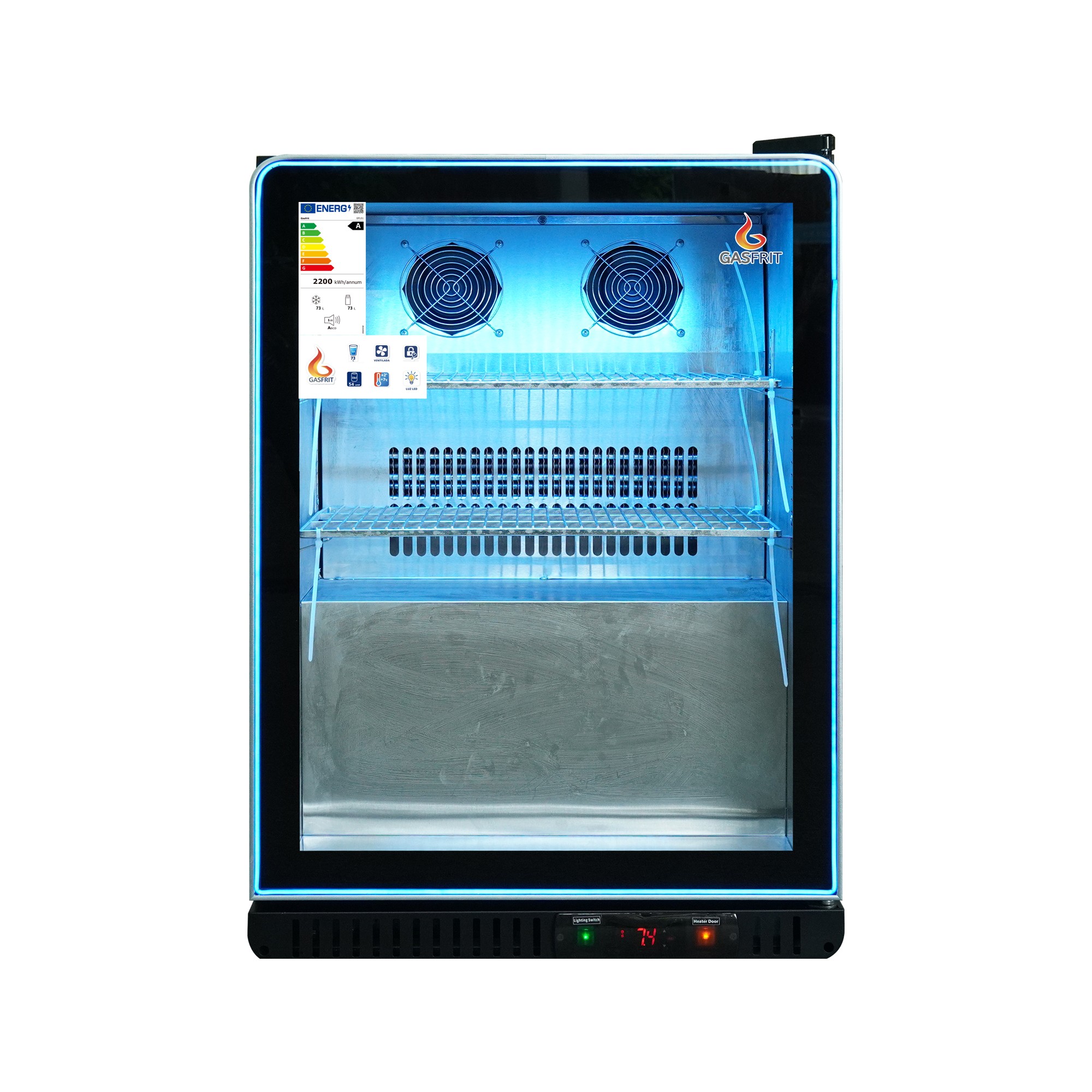 Botellero de sobremesa 1 puerta subzero led