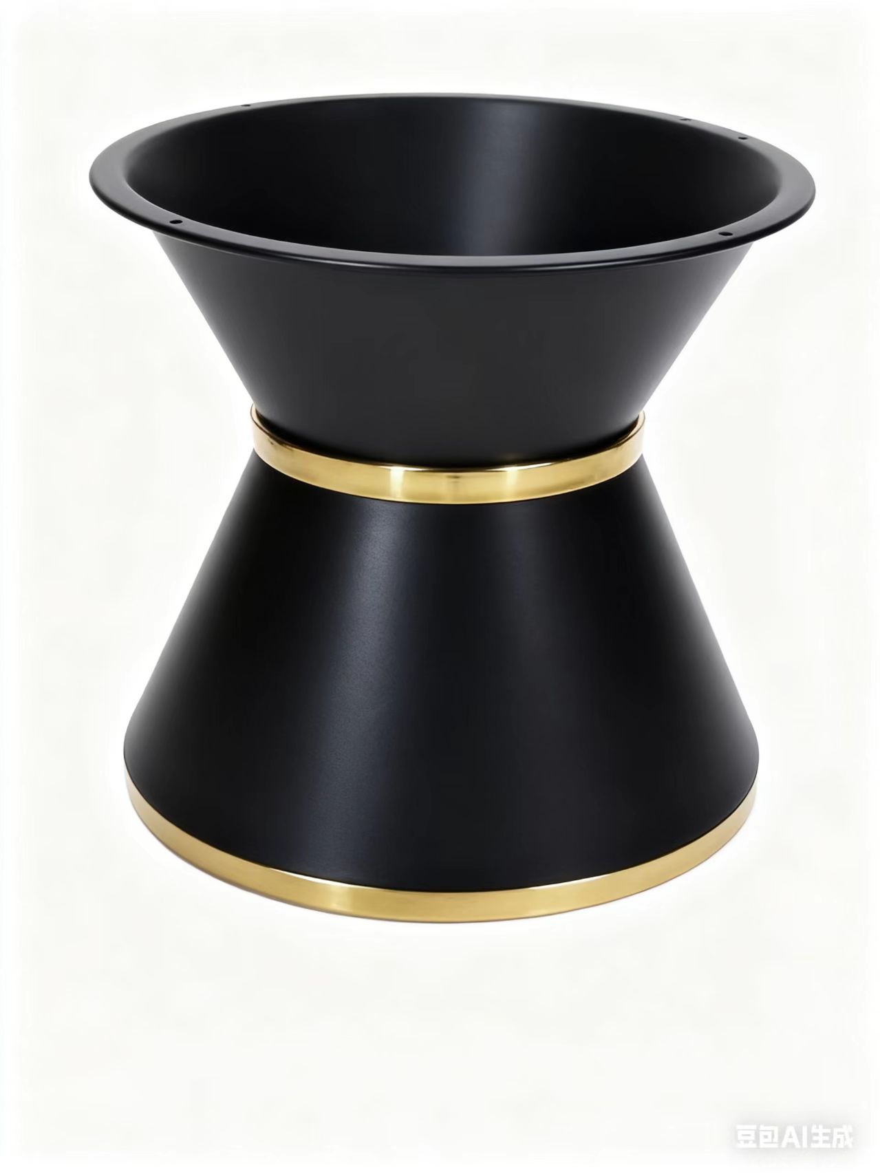Base Redonda Cube Dorado-Negro