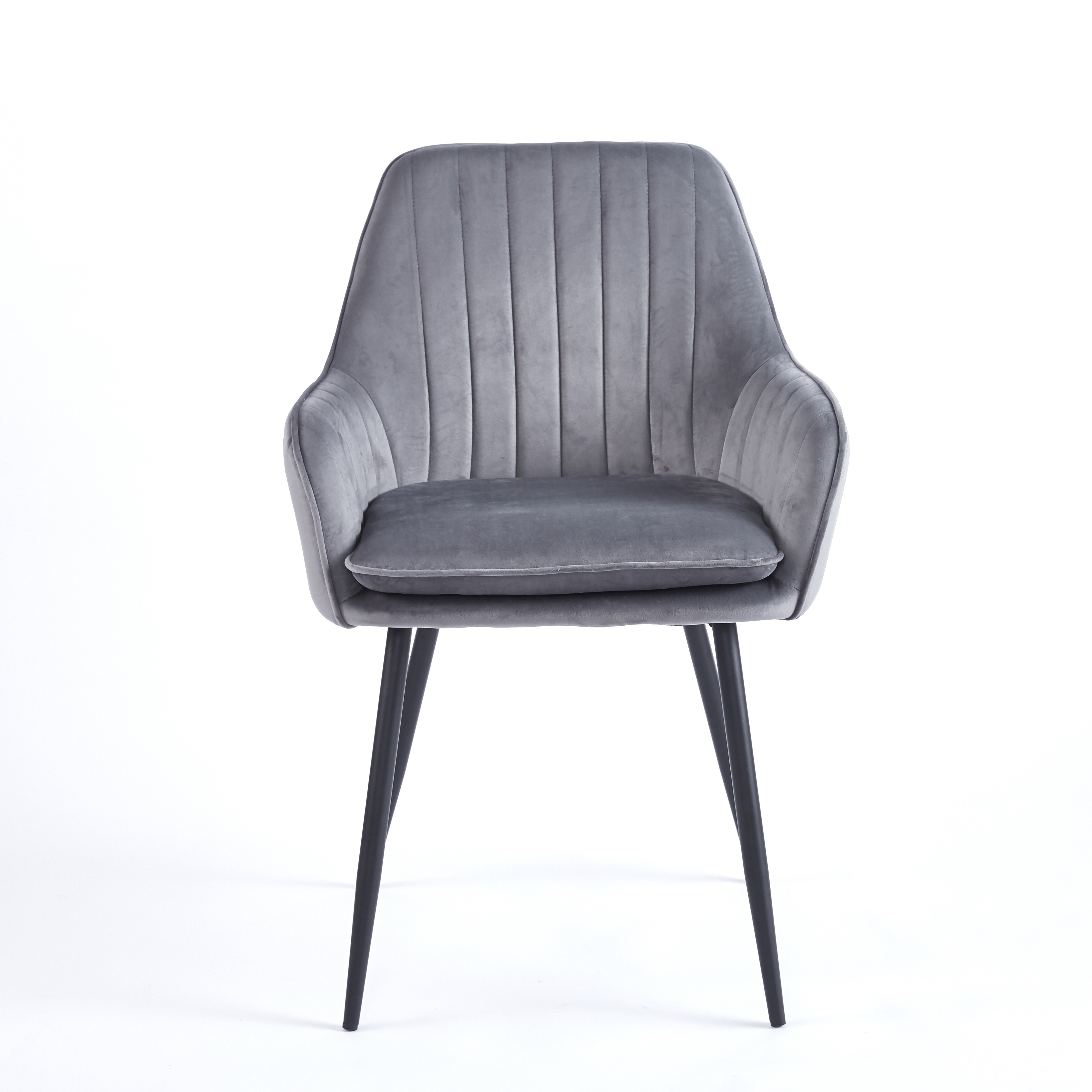 Silla Luma Terciopelo · Gris