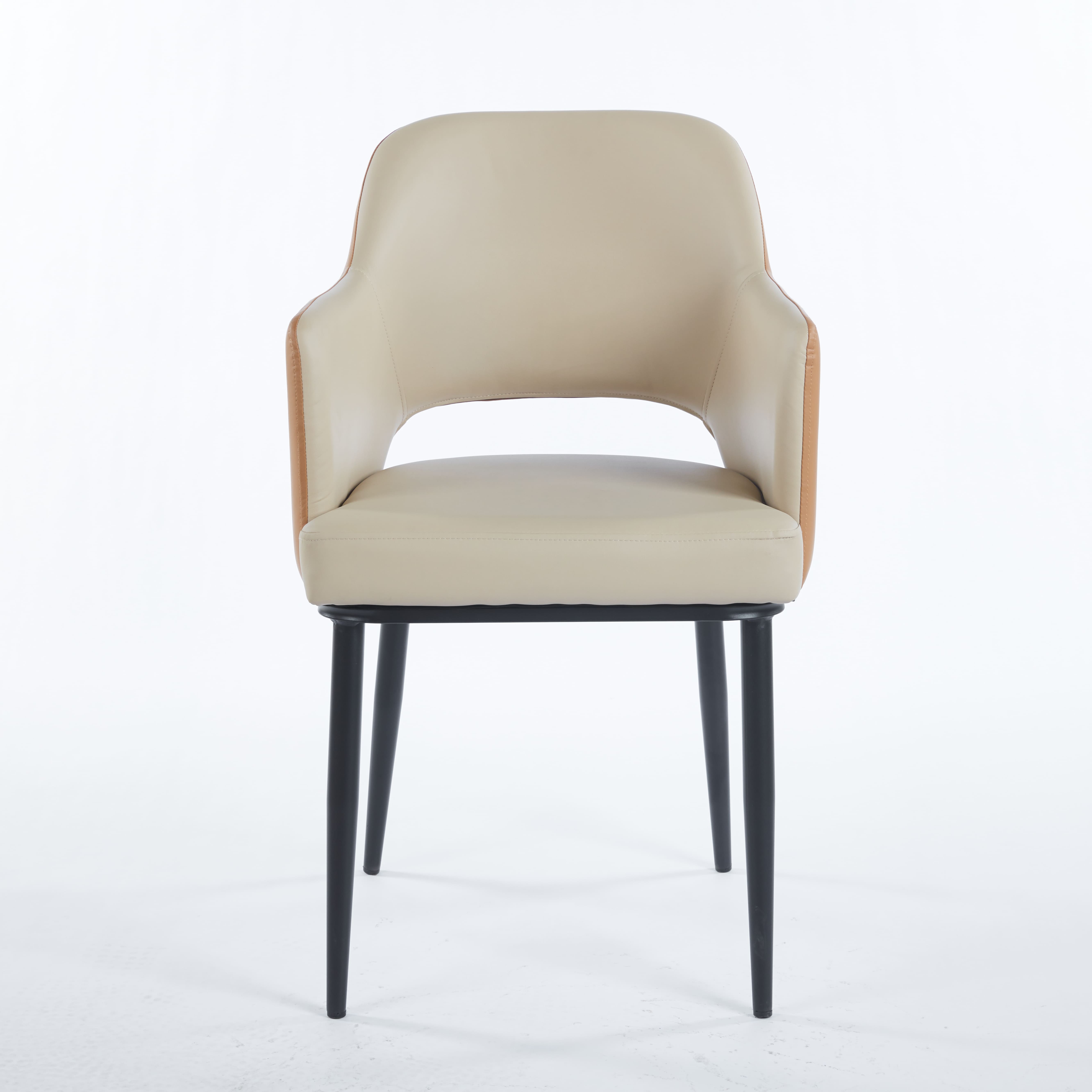 Silla Moka Simili-Cuir · Beige-Café