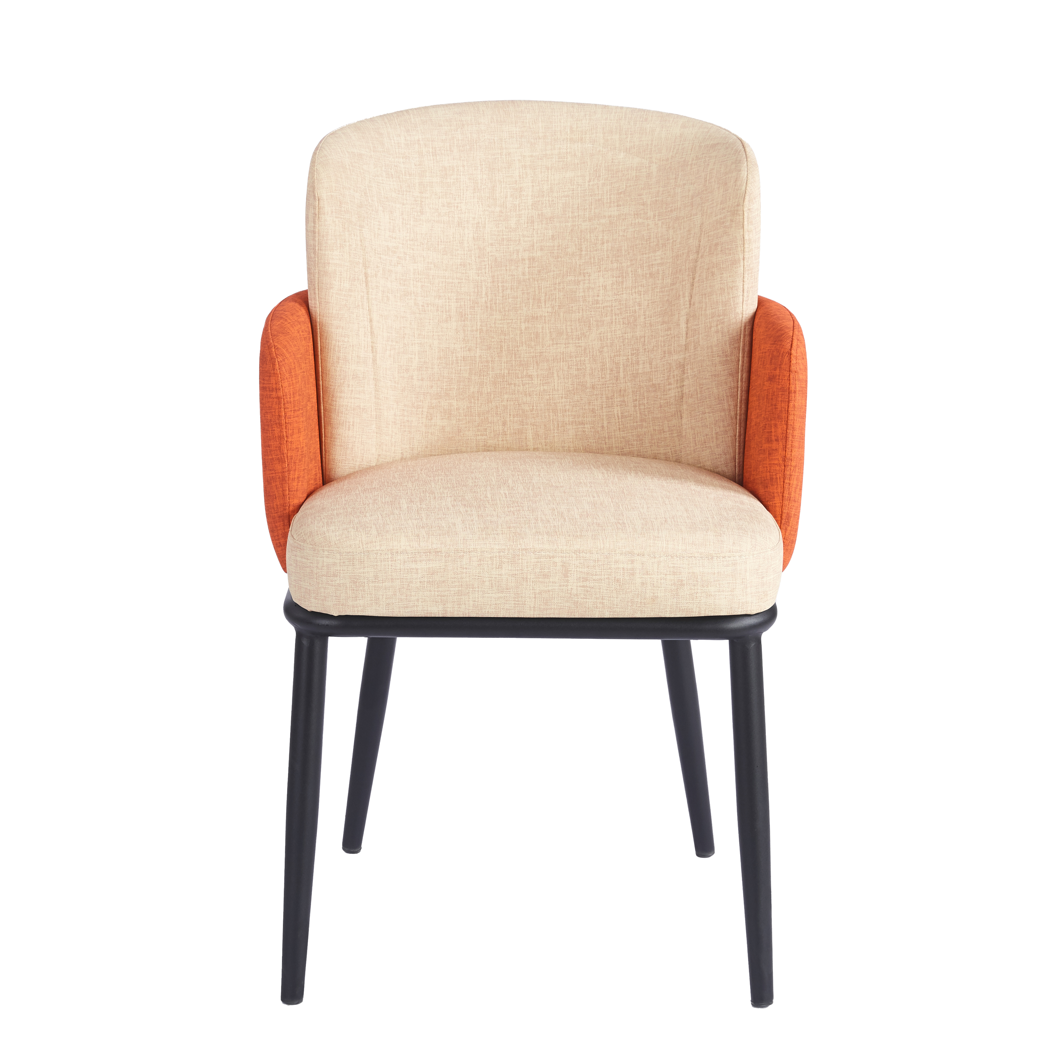 Silla Lino Polipiel Textil · Beige-Terracotta
