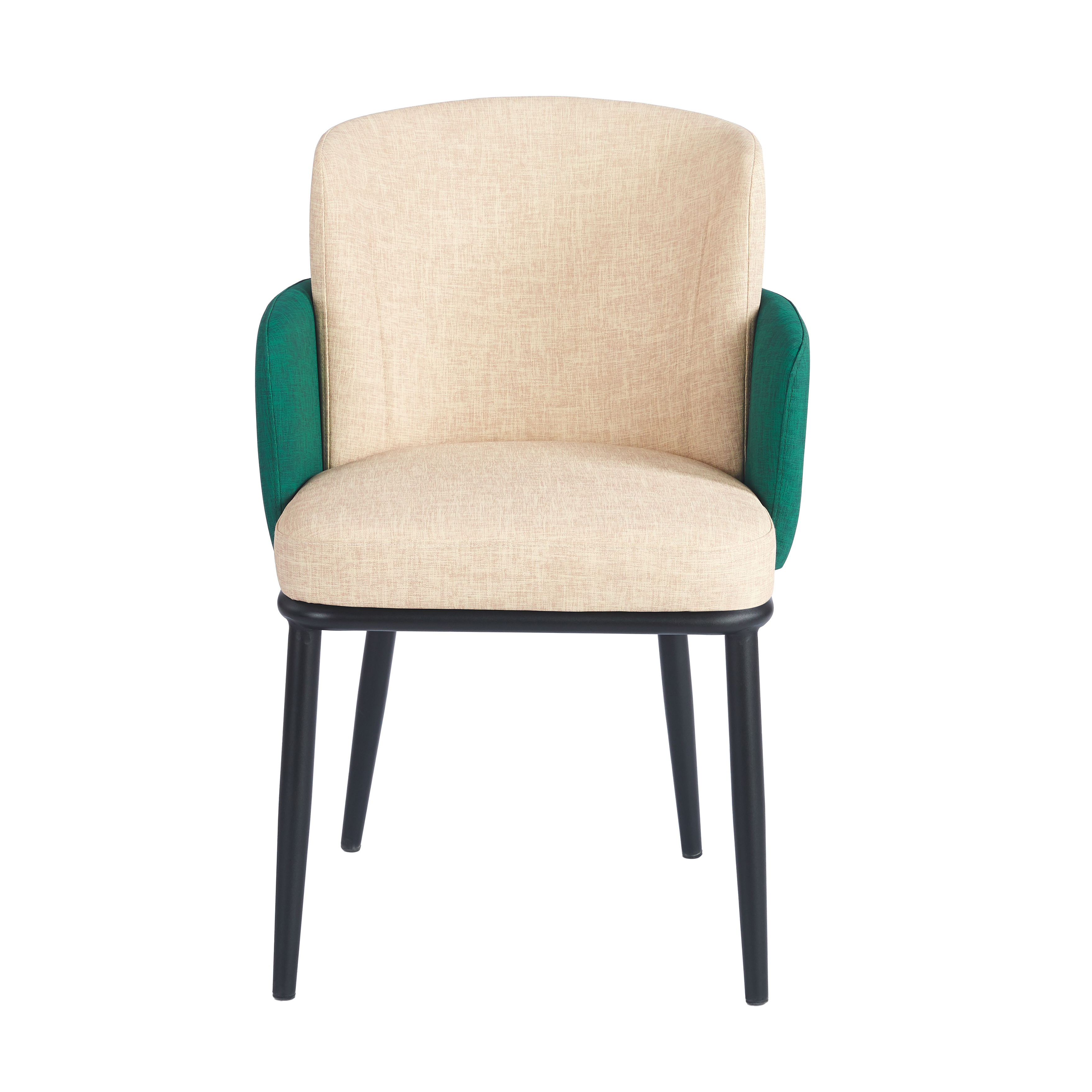 Silla Lino Polipiel Textil · Beige-Verde