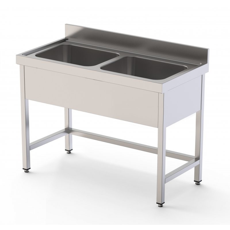 Fregadero Cocina 2 Cuba Con Bastidor Sin Estante