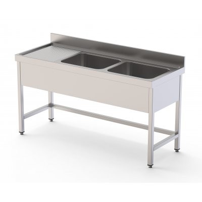 Fregadero Cocina 2 Cuba Con Bastidor Sin Estante
