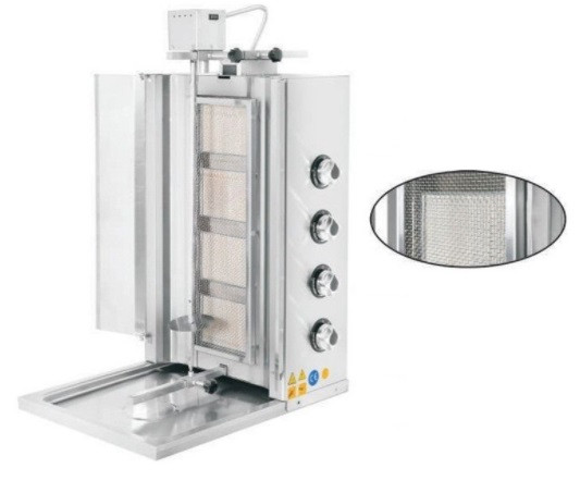 Maquina Asador Kebab 4 Fuegos