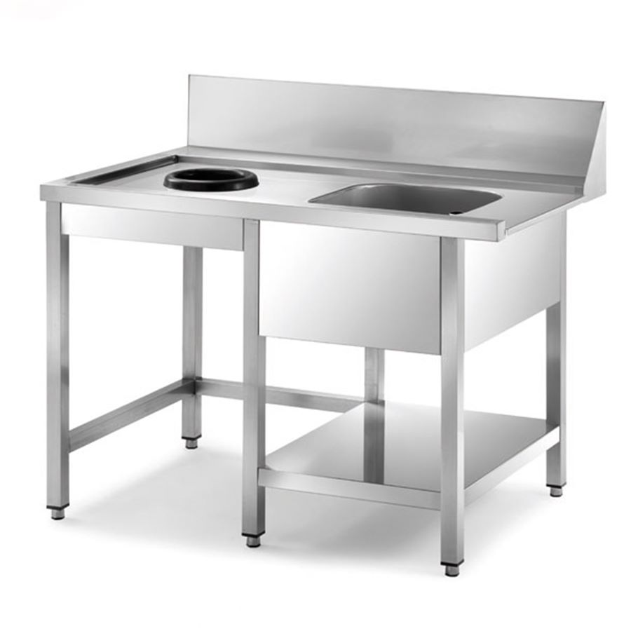Mesa prelavado derecha sin desbarace MPD-1500 L (1500 x 750 x 850 mm)